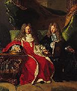 Hyacinthe Rigaud Pierre-Cardin Lebret (1639-1710) and his son Cardin Le Bret (1675-1734), oil painting